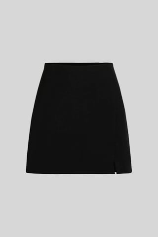 Hög midja minikjol med slits