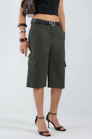 Low Waist Cargo Shorts (Without Belt)