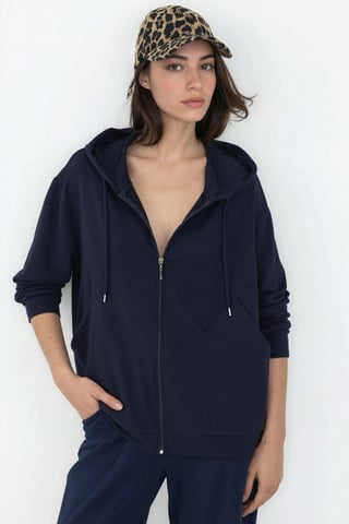 Soft Touch Full Zip Hoodie Sweatshirt