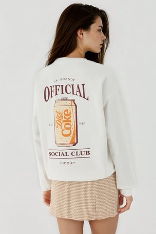 Printed Crew Neck Sweatshirt