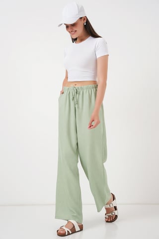 Breda Leggings med Snörning