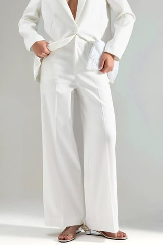 Hoge Taille Rechte Pijp Bengalin Broek
