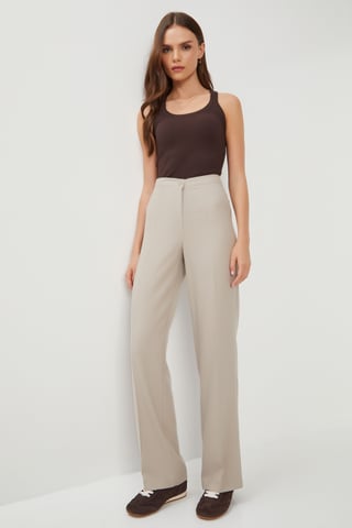 High Waist Straight Leg Pants