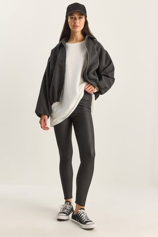 Faux Leather Legging