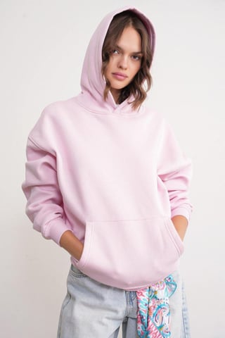 Oversized Hooded Sweatshirt with Pocket
