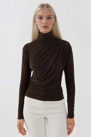 Elegant Mjuk Touch Långärmad Stickad Topp