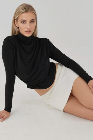 Elegant mjuk-touch långärmad stickad topp
