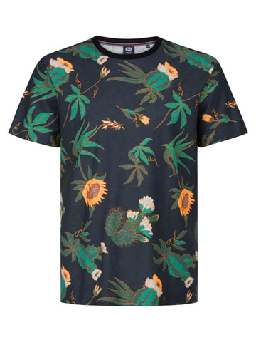 Petrol Industries - Plus Size All-over Print T-Shirt ArenaGris Men - Black