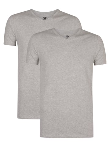 Petrol Industries - 2-Pack Basic V-Neck T-shirt Legacy Men - Grey