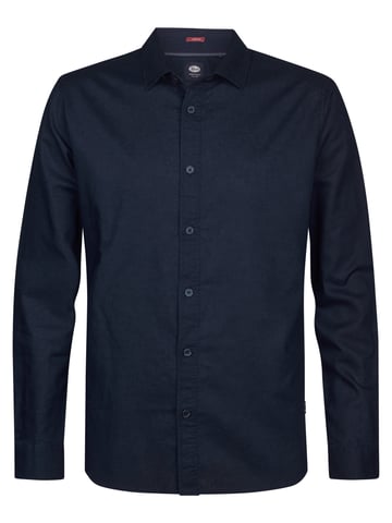Petrol Industries - Solid Linen Blend Shirt Canyonero Men - Blue