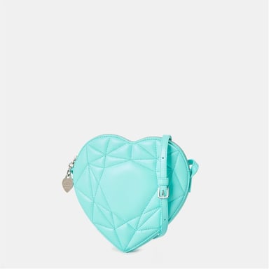 Accessories Tiffany Pad Heart Cross Body with Chain in Blue