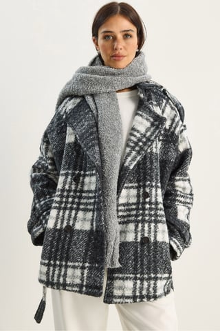 Oversized Button Closure Coat