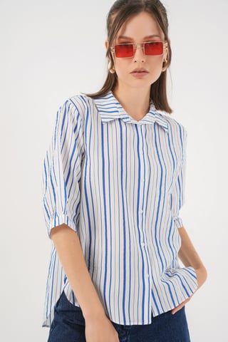 Striped Poplin Shirt