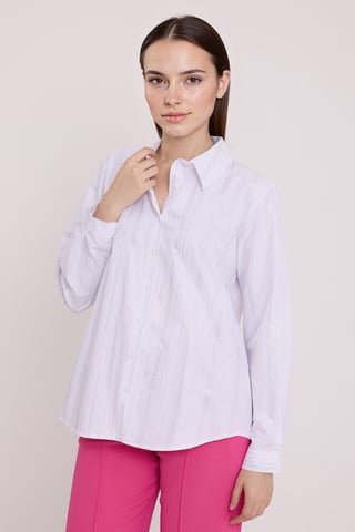 Oversized Striped Button-Up Shirt