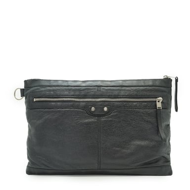 Balenciaga Leather Clutch Bag City Clip