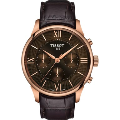 Tissot Chemin Des Tourelles Heren Horloge Bruin T1394623629800