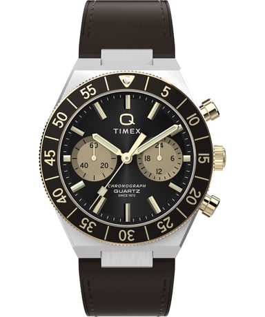 Timex Q Timex Continental Heren Horloge Bruin TW2Y56000