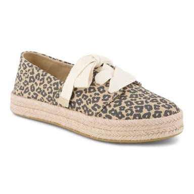 TOMS Carolina Lace Up Katoenen Dames Havermout Espadrilles