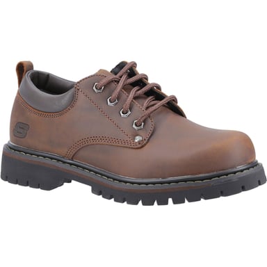 Skechers Tom Cats Leren Heren Donkerbruine Veterschoenen