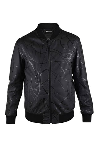 Philipp Plein Leather jacket Black