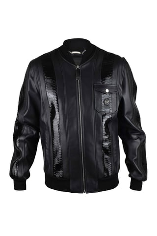 Philipp Plein Leather jacket Black