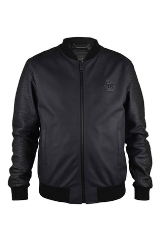 Philipp Plein Leather jacket Black
