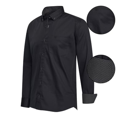 Cappuccino Italia Overhemden Regular Fit Overhemd Black Black