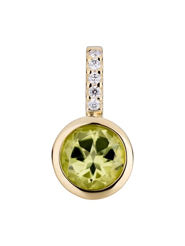 Orolino Trailer Gold 585 mit 5x Brillant zus. 0,02ct. und Peridot