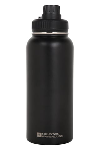 Insulated Water Bottle with Handle Stainless Steel Lightweight Easy Clean Black