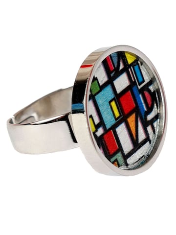 DeMarie Ring Stainless steel with silver/gold inlay