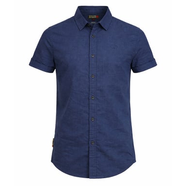 Norlund Overhemden Cran Linnen Shirt Blue