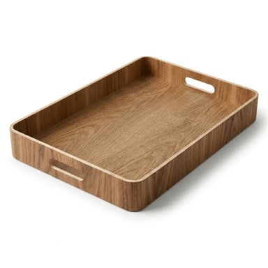 Casa di Elturo Dienblad bamboe met handgrepen – l42 x b31 x h5 cm – serveerblad hout – tray -