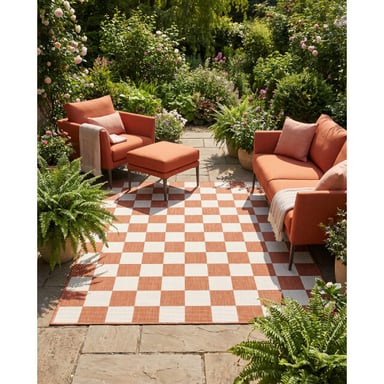 Muratap Buitenkleed brussels costa blocks terra creme- 160x230 cm