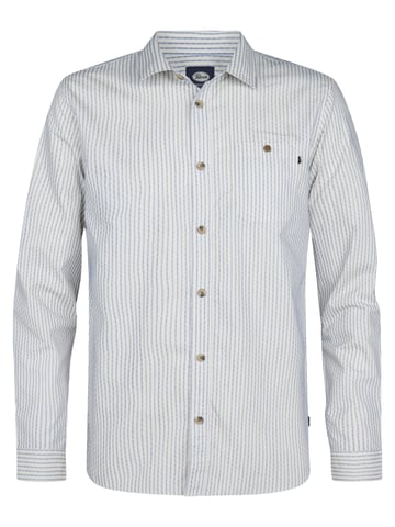 Petrol Industries - Striped shirt Black River Men - Raw Sand