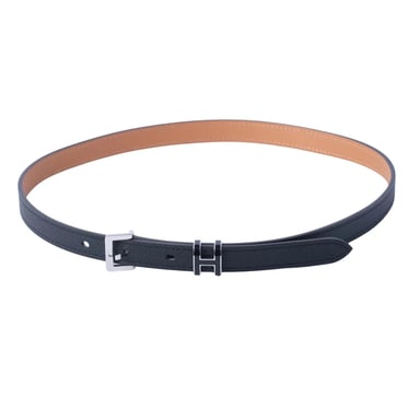 Hermès Pop H Belt 15mm Black Epsom Leather Palladium Hardware - '20s