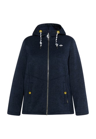 Schmuddelwedda Knitted fleece jacket women marine melange