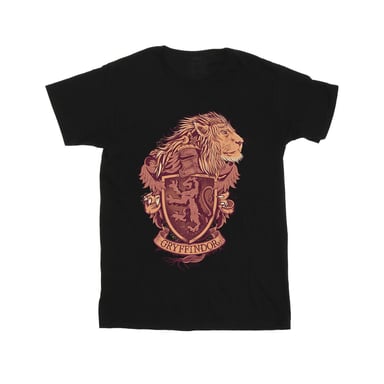 Harry Potter Mens Gryffindor Sketch Crest T-Shirt (Black)