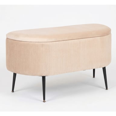 Casa di Elturo Wand opbergbank poef livora velvet 100 x 40 x 53 cm bankje met