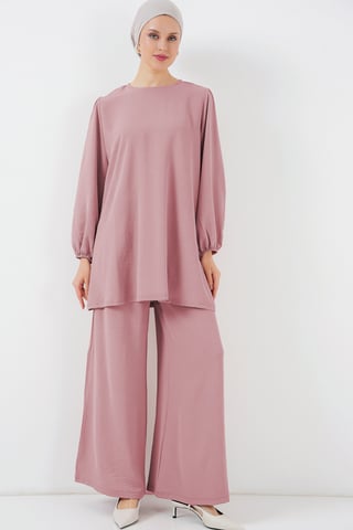 Tunic & Wide Leg Pants Two-Piece Coord Set
