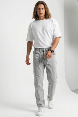 Relaxed Fit Denim Pants