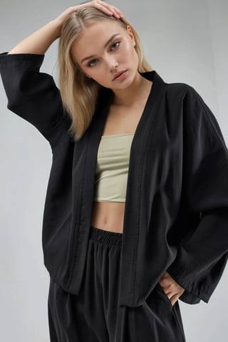 Long Sleeve Loose Fit Kimono