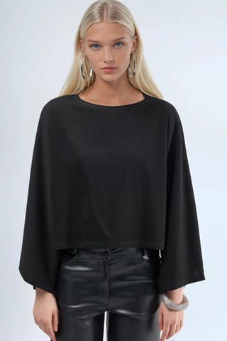 Loose Fit Boat Neck Blouse