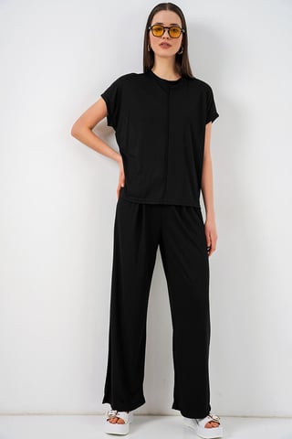 Relaxed Fit Crew Neck Blouse