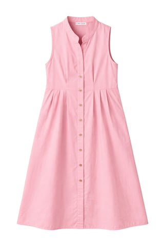 Buttoned Tippet Collar Maxi Dress