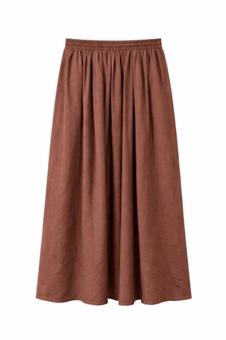 High Waist Maxi Skirt with Drawstring Waist