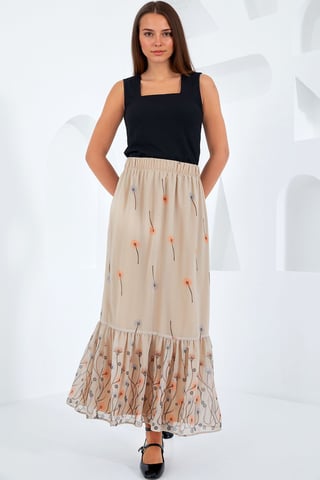 Floral Print Maxi Skirt