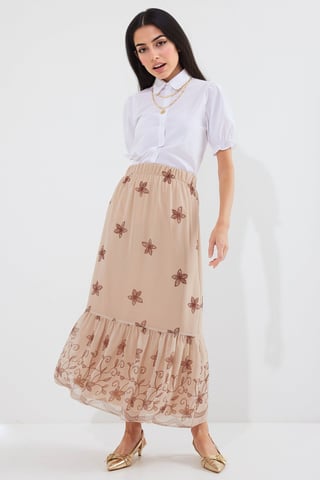 Floral Print Maxi Skirt