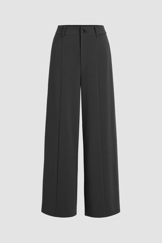 High Waist Wide Leg Pleated Trousers