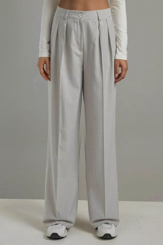 Striped Wide Leg Pleated Palazzo Pants