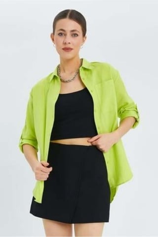Long Sleeve Button-Up Shirt with Pocket